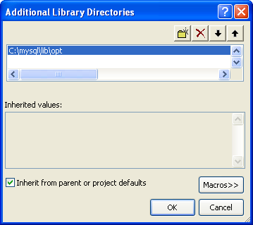 Additional Library Directories
              dialog