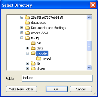Select Directory dialog