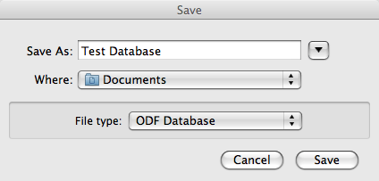 Entering the Database File
                Name
