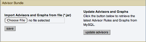 MySQL Enterprise Dashboard Settings: Advisor
              Bundle